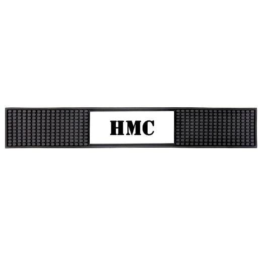 Custom Rubber Bar Mat with Rectangle Imprint Area - 22.75L″ x 3.4″W