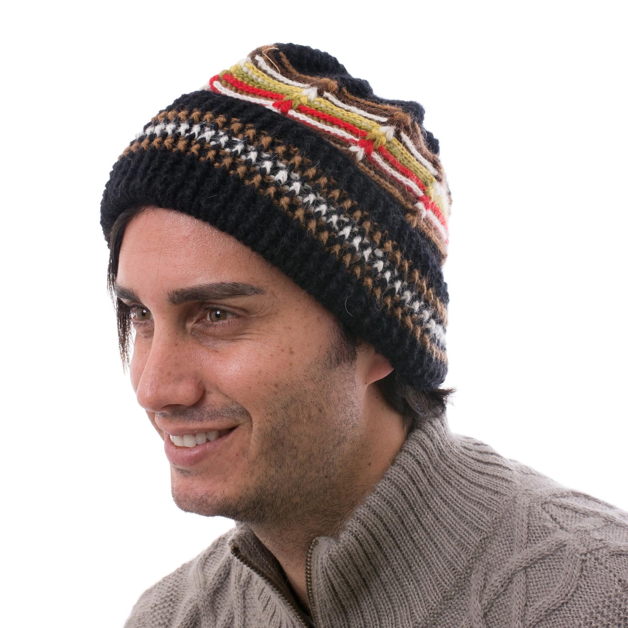 100% Alpaca Crocheted Hat - Night Beacon