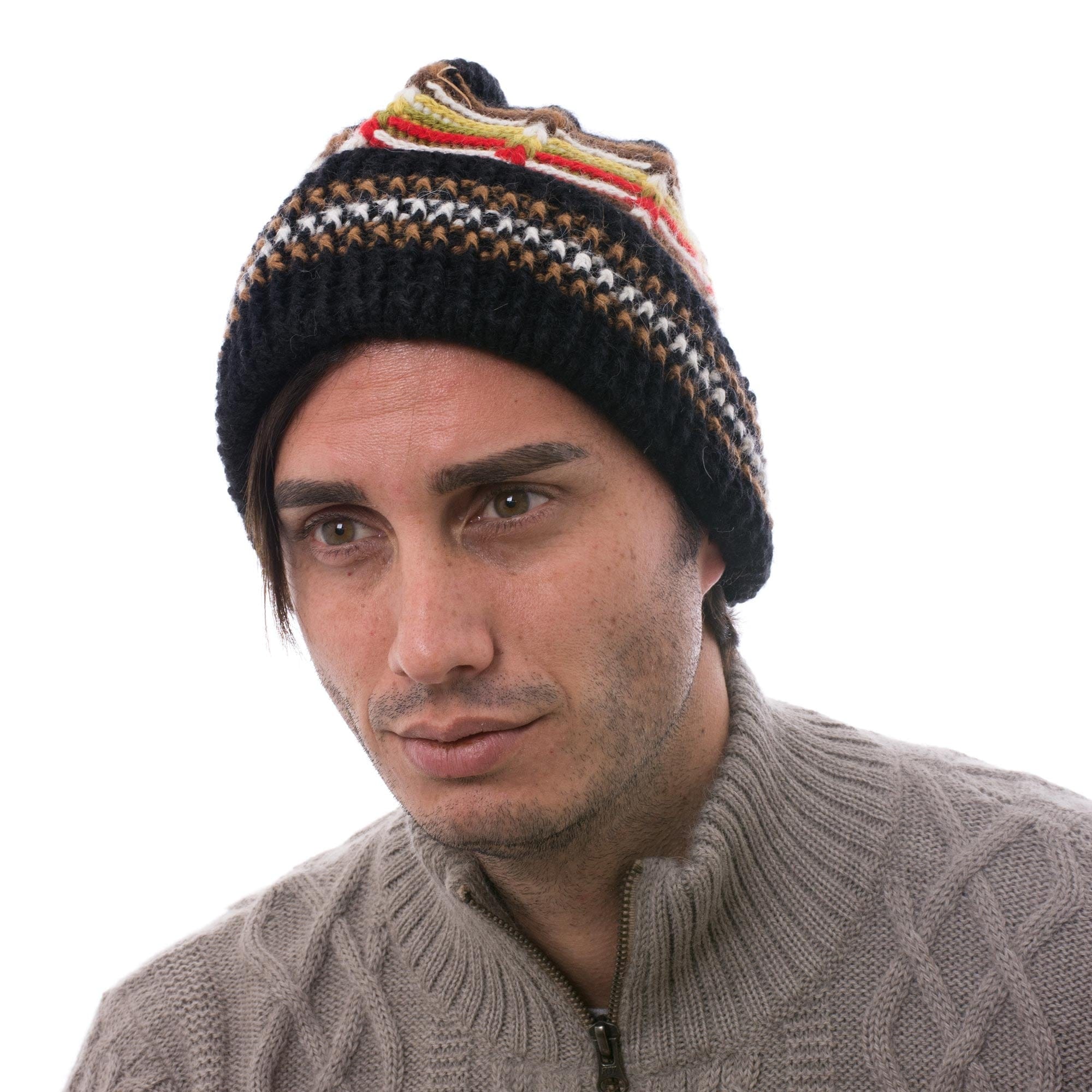 100% Alpaca Crocheted Hat - Night Beacon